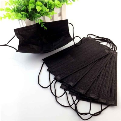 Маски ЧЕРНЫЕ одноразовые медицинские 3-х слойные СпецМедЗащита, набор 50 штук. (Россия)