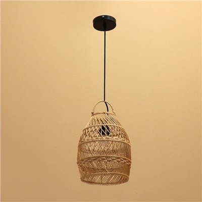 Светильник потолочный из ротанга «Агус», 1×120 Вт, Е27, 23×23×30 см