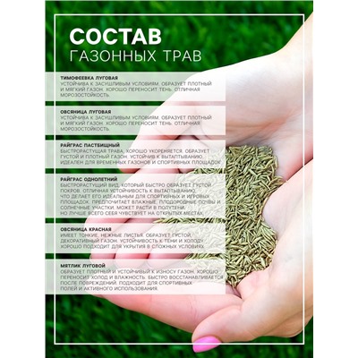 Газонная травосмесь, газон «Универсальный» 5 кг