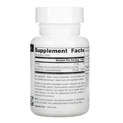 Source Naturals, селен из L-селенометионина, 200 мкг, 120 таблеток