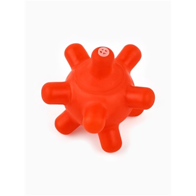 Игрушка пищащая «Мячик шипы» 5 см, красная