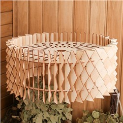 Абажур для бани и сауны «Шар с зигзагами», фанера, d=45 см, «Добропаровъ»