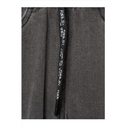 Брюки текстильные джинсовые укороченные для девочек PLAYTODAY, 1240560