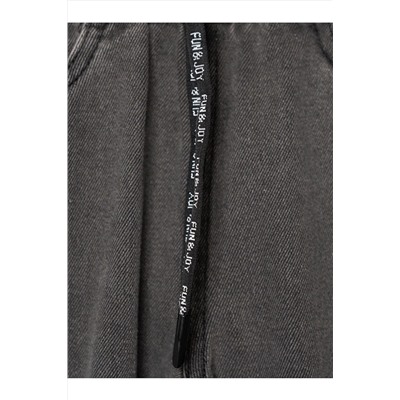 Брюки текстильные джинсовые укороченные для девочек PLAYTODAY, 1240560