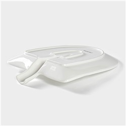 Блюдо Magistro «Бланш», 24×18×4.5 см, фарфор, белое