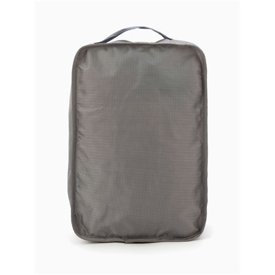 Косметичка дорожная на молнии, с ручкой, с карманом, серая