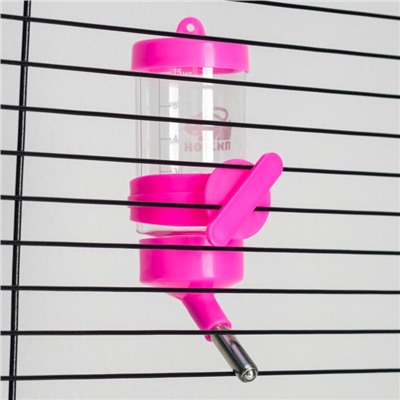 Поилка для грызунов «Пижон», 80 мл, розовая