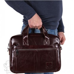 Портфель мужской кожаный 11020Z brown Zinimsk