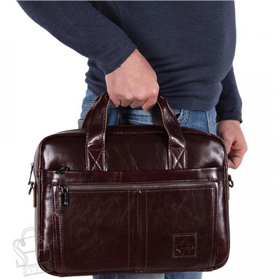 Портфель мужской кожаный 11020Z brown Zinimsk