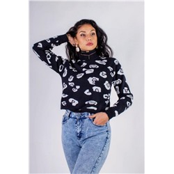 Джемпер с фиксатором Леопард арт.23377 (Черный_леопард)