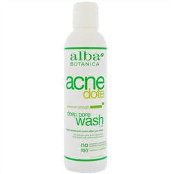 Alba Botanica, Acne Dote, средство от акне, глубокое очищение пор, не содержит масла, 177 мл (6 жидких унций)