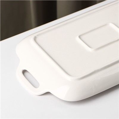 Блюдо Доляна «Сьюзен», 25×14.5 см, керамика, белое