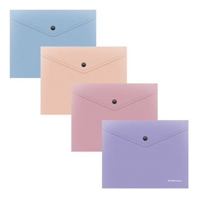 Папка с кнопкой  А5+ 180мкм 61147 Soft Manga непрозрачная, ассорти ErichKrause