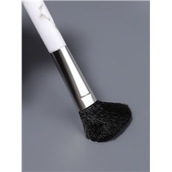 Набор кистей для макияжа «Мрамор», 5 предметов, белый, чёрный