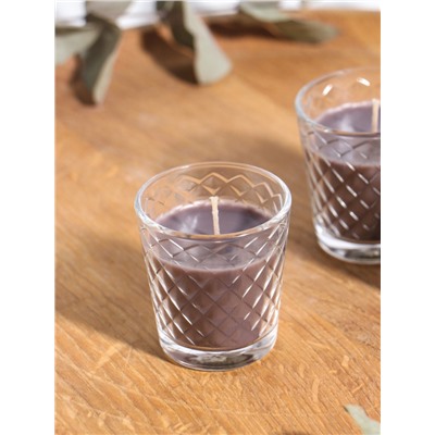 Ароматическая свеча в стакане, набор 3 шт., по 50 мл, 10 ч, 32 г, арабика