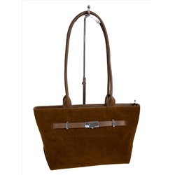 Женская сумка из искусственной замши, цвет коричнево-рыжий