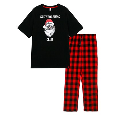 Комплект для мужчин: фуфайка (футболка) трикотажная, брюки текстильные