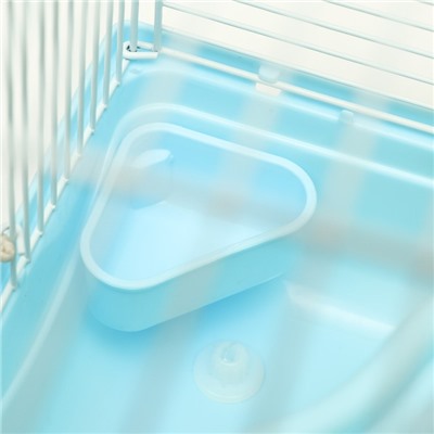 Клетка для грызунов «Пижон», 31×24×27 см, с замком, пластик, металл, голубая