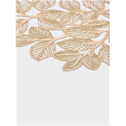 Набор салфеток сервировочных на стол Доляна «Листья», 38×38 см, 4 шт., ПВХ, золотистый