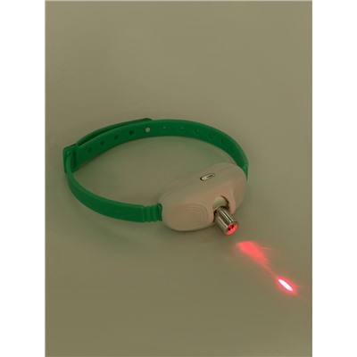 Ошейник-лазер для кошек, USB, зелёный