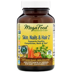 MegaFood, добавка для здоровья кожи, ногтей и волос, 2, 60 таблеток