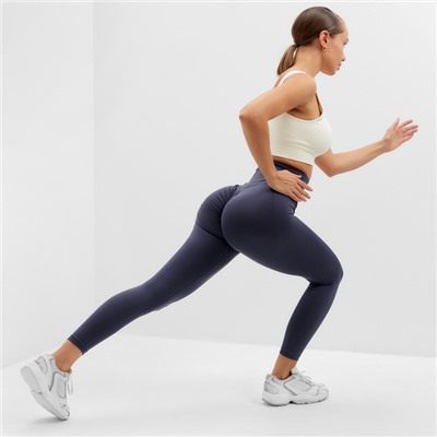 Легинсы спортивные женские MINAKU: SPORTLY, синие, размер 40-42