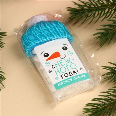 Конфеты драже в банке «Снежного года», с витамином С, мята, 18 г