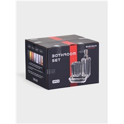 Набор для ванной "Эко" 3 предмета (дозатор, стакан, мыльница)