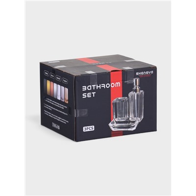 Набор для ванной "Эко" 3 предмета (дозатор, стакан, мыльница)