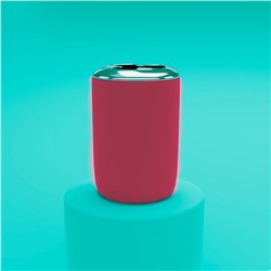 Набор аксессуаров для ванной комнаты «Тринити», 6 предметов, мыльница, дозатор для мыла, два стакана, ёрш, ведро, розовый