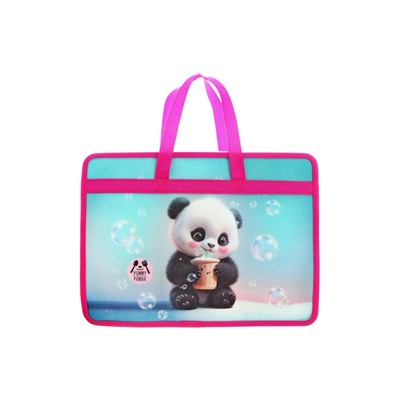 Папка с ручками А4, 100×250×340 мм, deVENTE Yummy Panda, пластик, для девочки