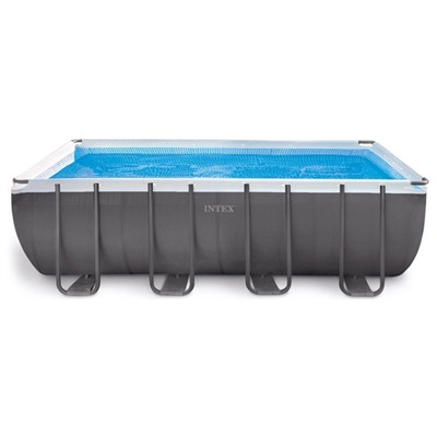 УЦЕНКА Бассейн каркасный Ultra XTR Frame, 549×274×132 см, песчаный фильтр-насос, лестница, тент, подстилка, 26356NP INTEX