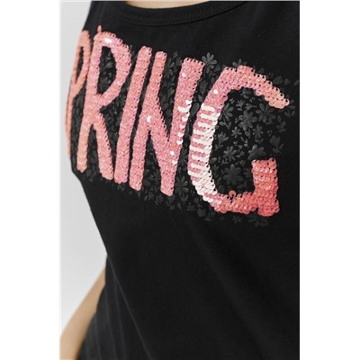 Майка 67012 (Черный_розовый)