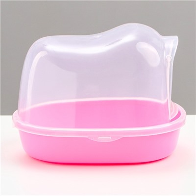 Туалет для грызунов «Пижон», 13×10×10 см, фигурный, пластик, розовый