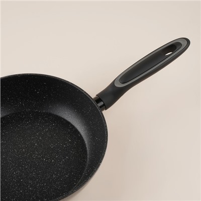 Сковорода с высоким бортом SL Home, d=24 см, h=6.3 см, антипригарное покрытие, индукция, кованый алюминий, чёрная