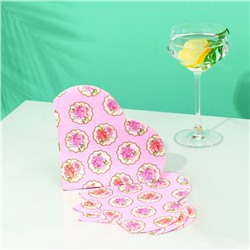 Салфетки бумажные «Цветы» в форме сердца, 12 шт