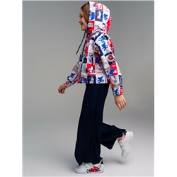 Куртка текстильная с полиуретановым покрытием для девочек (ветровка)