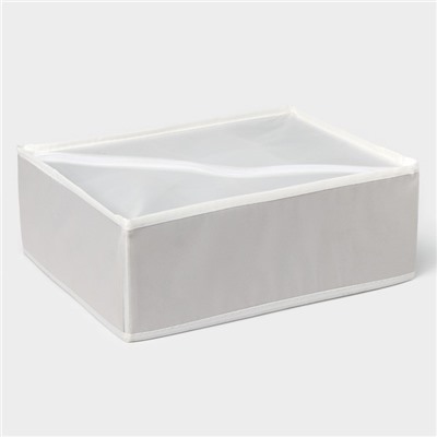 Органайзер для хранения белья LaDо́m, 12 ячеек, 32×24×12 см, серый