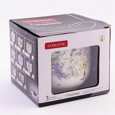 60215 Сахарница 3пр 520мл Букет фантазий доломит LR (х36)