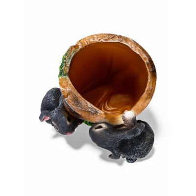 Декоративное кашпо для цветов «Зайцы у горшочка», 17 см, полистоун