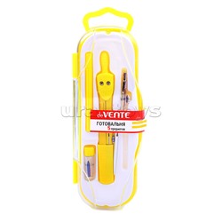 Готовальня (5 предметов) цветной корпус, ассорти 3 цвета