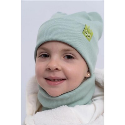 60156 Шапка_снуд детская (Фисташка)