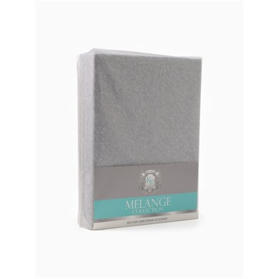 Простыня на резинке 2-спальная KUPU-KUPU, 160×200+20 см, серая, трикотаж