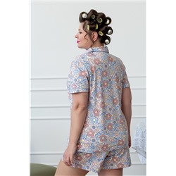 Пижама жен(жакет к/рук, шорты) Mia Cara SS23WJ376 Antuanetta цветы