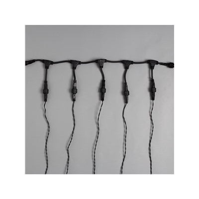 Гирлянда «Клип-лайт» 5 нитей по 20 м, IP44, УМС, тёмная нить, 665 LED, свечение белое, 24 В