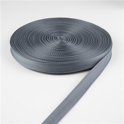 Стропа ременная, 20 мм, 50±1 м, плотность 8.2 г/м, серая №19