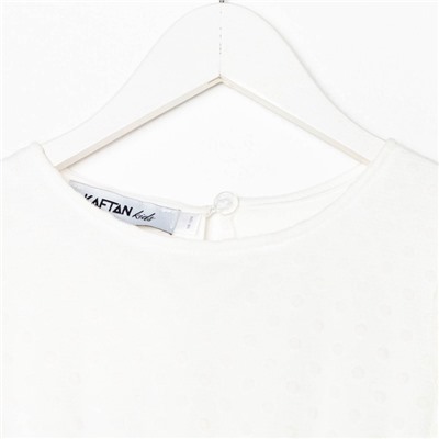Платье для девочки сетка KAFTAN, размер 32 (110-116 см), белый