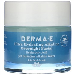 Derma E, ультра увлажняющая щелочная ночная маска для лица, 56 г (2 унции)