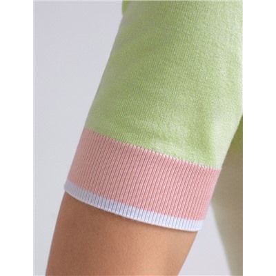 Джемпер с V-вырезом с коротким рукавом из вискозы