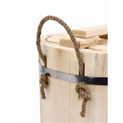 Запарник - ведро для бани и сауны, 9 л, липа, пластиковая вставка, с крышкой, «Добропаровъ»